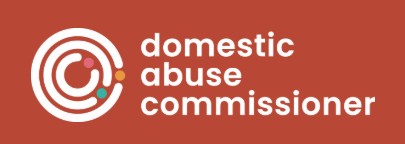This is the logo for the domestic abuse commissioner on an orange background. The hyperlink takes you to reports and policy briefings on the Domestic Abuse Commissioner's website that were written by some of the GAPS researchers. 